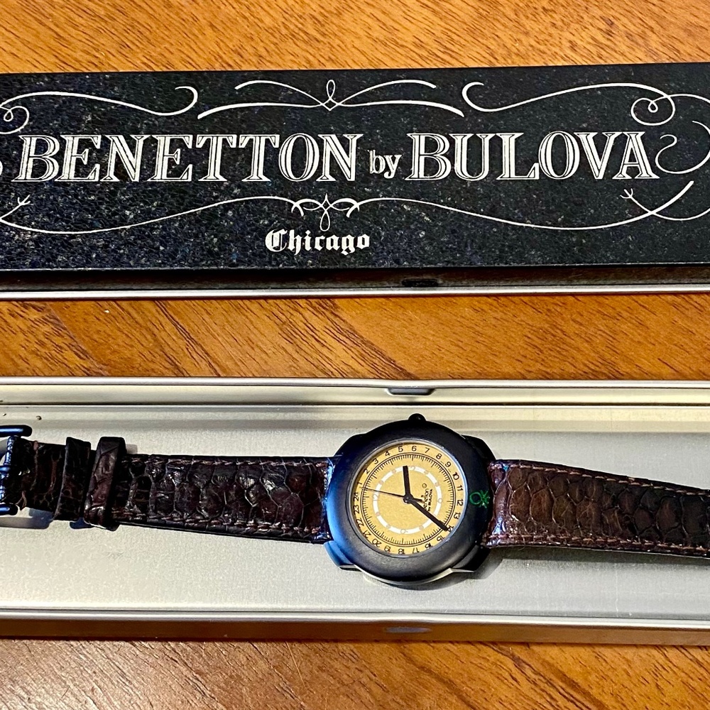 Rare Vintage Benetton by Bulova "Chicago" Watch
